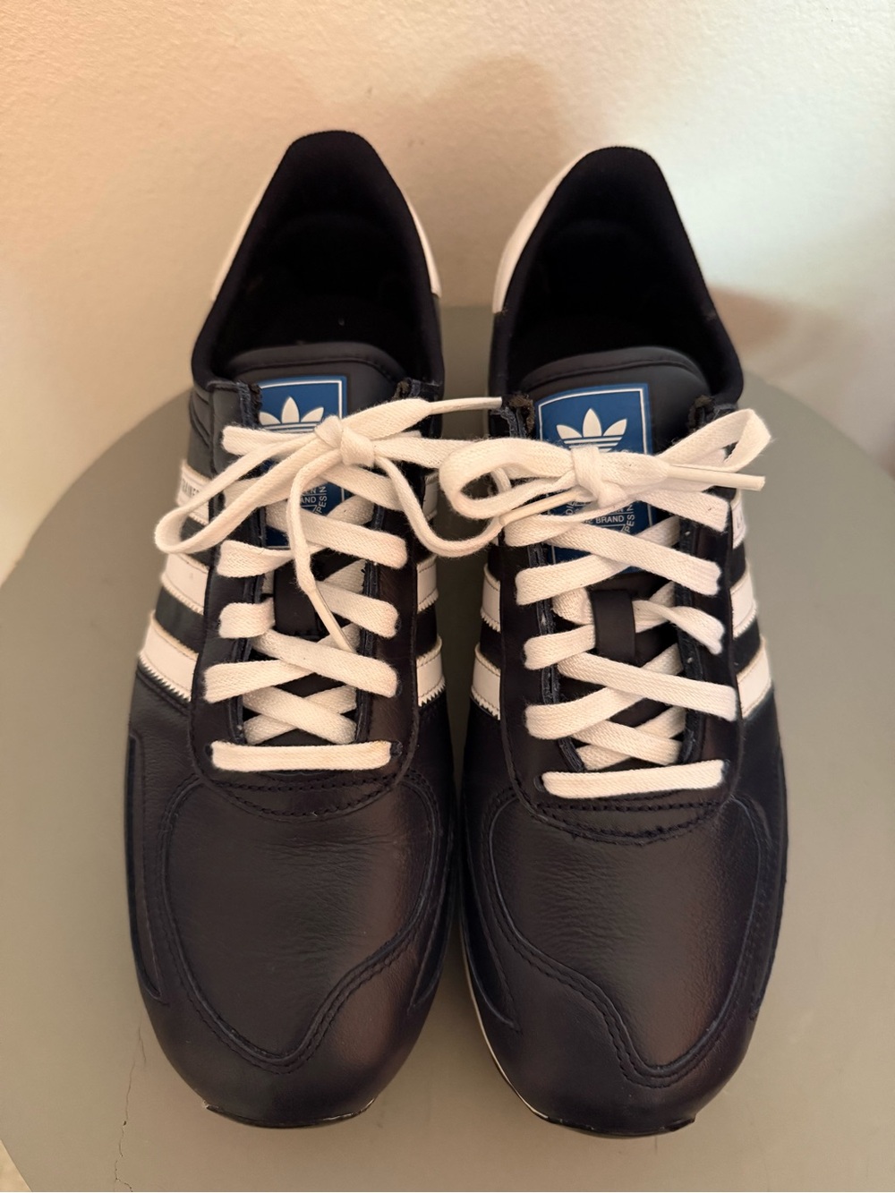 Adidas L.A. Trainer OG Navy Leather Women’s 7.5 / Men’s 6 NEW 2013 Reissue Rare - Picture 2 of 7